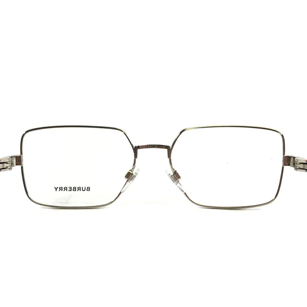 Burberry Eyeglasses Frames B1380 1005 Silver Geometric Wire Rim 56-18-145